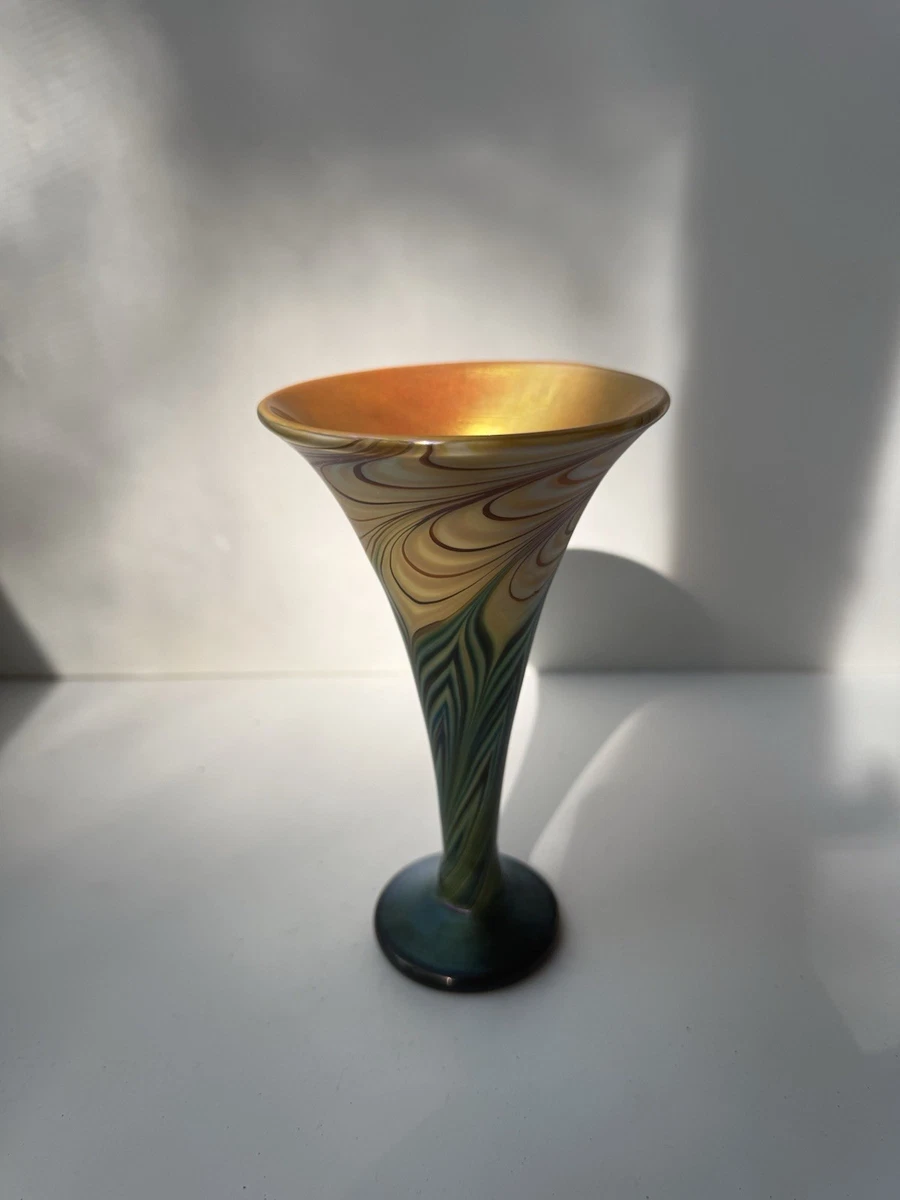 彩虹色花瓶其他艺术玻璃| eBay