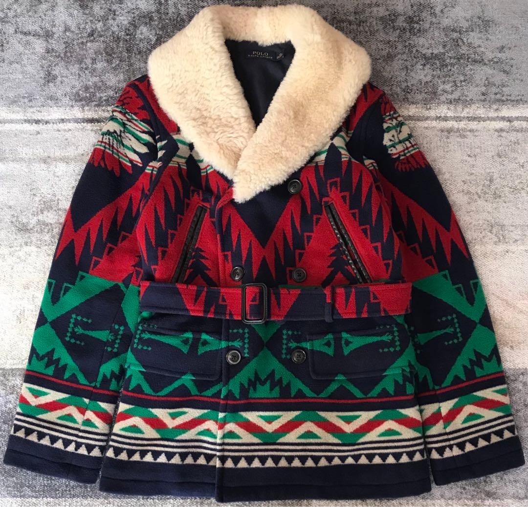 Ralph Lauren Native Pattern Shearling Collar XS W… - image 2