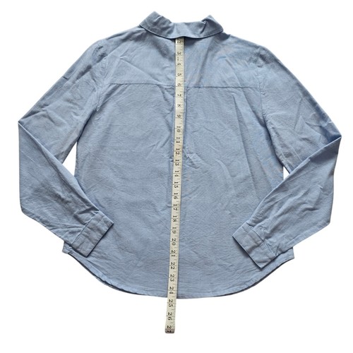 Camisa Cath Kidston Manga Larga Gato Bordado Reino Unido 10 Azul PTP 19" - Imagen 10 de 10