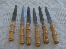 6 Wooden Handled Knives