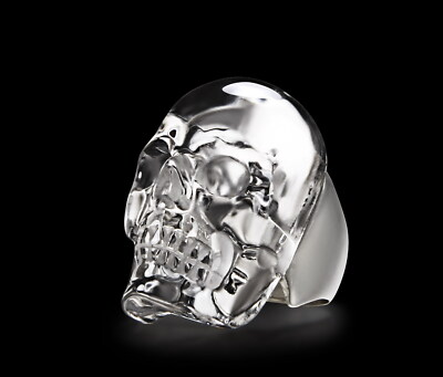 Visage - Skullis Signature Quartz Rock Crystal & 925 Sterling Silver Carved