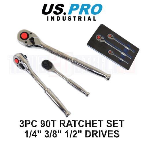 Cricchetto US PRO INDUSTRIAL 3/8" DR 90T Con Manico Dritto Con - Foto 5
