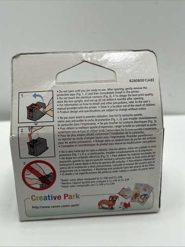 Genuine Canon CL246 XL large color ink 246 for PIXMA MG2525 TS302 TS202 MX492 - Picture 3 of 6