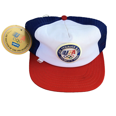 NWT Vintage Levi Strauss USA '84 Olympics Snapback Trucker The