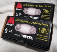 Morris 73118 Round Head LED Emergency Light White ( 2 Pack )