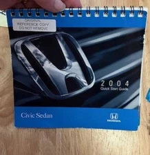 OEM HONDA 2004 CIVIC SEDAN OWNERS QUICK START GUIDE SUPPLEMENT