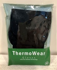    Nikken ThermoWear Gloves With Far-Infrared Tech 1858 Black Size Medium M   