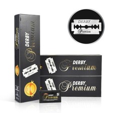 Derby Premium Double Edge Razor Blades DE Shaving 300 Count for Safety Razors