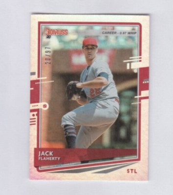 Jack Flaherty 2020 DONRUSS CAREER STAT LINE PARALLEL /97 ST. LOUIS CARDINALS