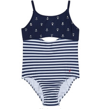 Nautica Girl Cut Out Front Striped One Piece Swimsuit Multi Size 3T 7755