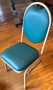 MTS Banquet Stacking Padded Metal Restaurant Chairs Lot 35