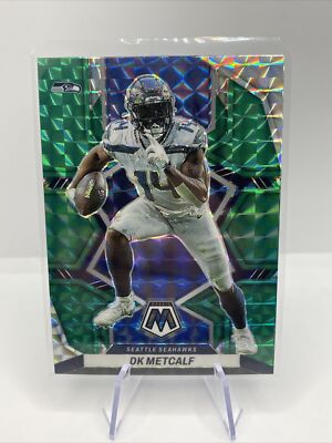 D.K. METCALF SEAHAWKS 2022 PANINI MOSAIC GREEN MOSAIC PRIZM INSERT CARD 170
