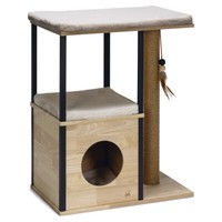 Kratzbaum Nala Aus Holz Braun FüR Katzen - Designed By Lotte, 65X40X82 Cm
