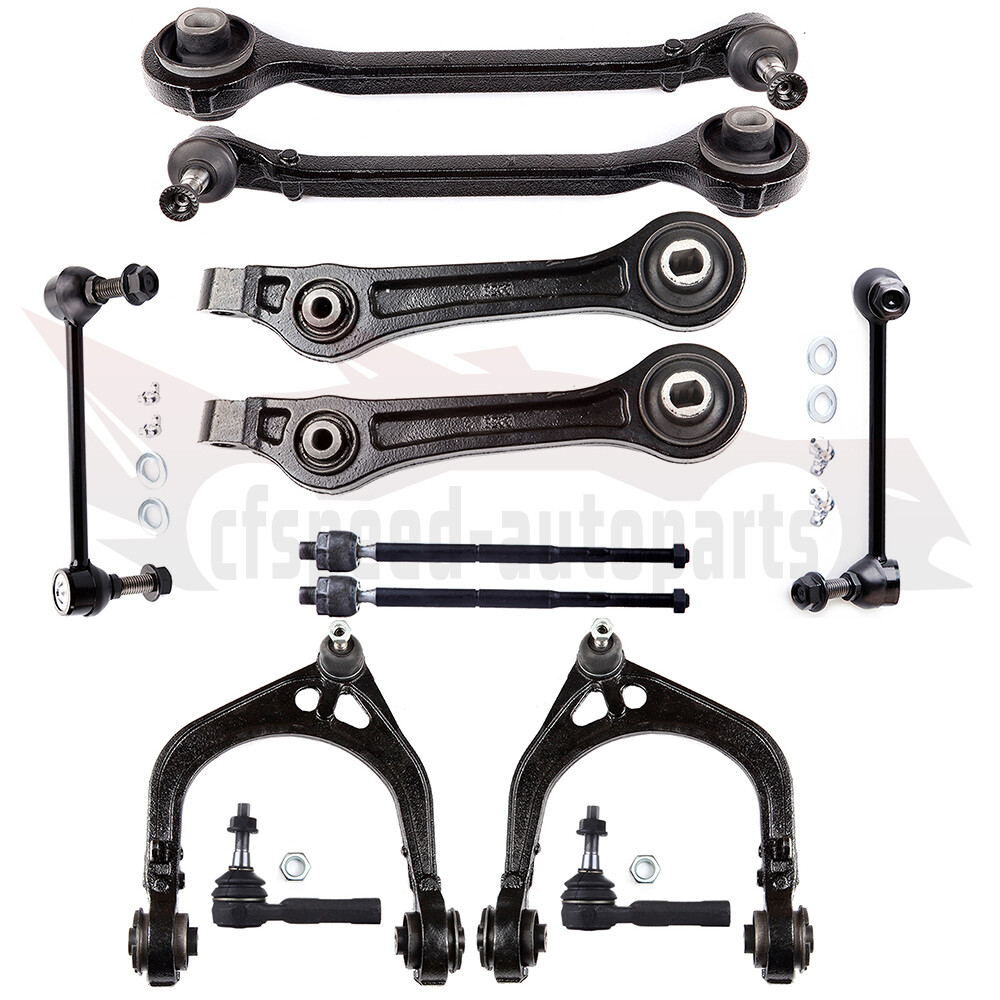 12x Rear Front Control Arms Tie Rods Suspension Kit for 06-09 Dodge Charger 2WD
