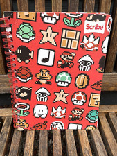 Super Mario Spiral Notebook Nintendo 2018 With Stickers Intact NOT USED Scribe