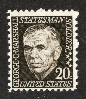 #1289a GEORGE C. MARSHALL. TAGGED. SHINY GUM. MNH - FREE SHIPPING