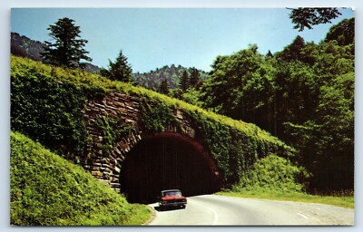 Loop Overpass on U.S. 441 Crosses Over Smoky Mountains Tennessee c1960s Postcard