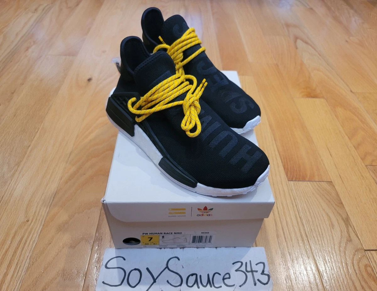 ADIDAS PW HUMAN RACE NMD HU PHARRELL WILLIAMS BLACK SIZE 7 (BB3068)