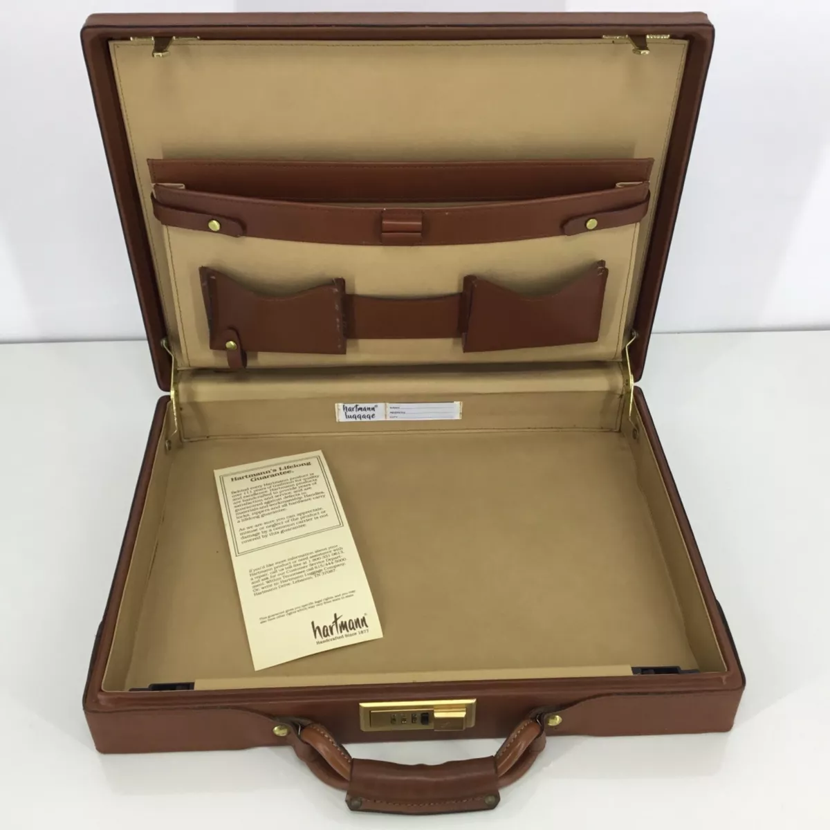80s 90s Vintage Hartmann EC7 The Executive Leather Briefcase