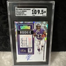 JK DOBBINS 2020 Contenders Cracked Ice /22 ROOKIE TICKET #123 Auto Football Card