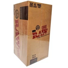 RAW Classic Pre-Rolled Cones 1 1/4 Full Box 32 x 6 = 192 CONES, Free Shipping