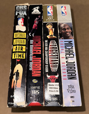 Basketball Movie VHS Set Lot x4 Air Time Hero Unforgettabulls Above Beyond