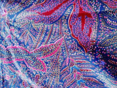 Gorgeous Vintage 80s French Inaltera Bagdad Cloth Wallpaper - 3+ Yards