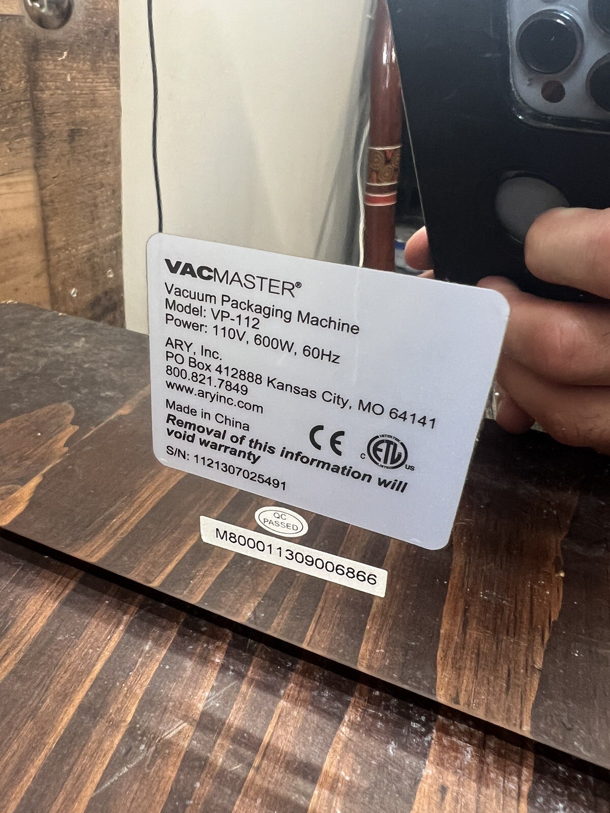 VacMaster VP112 Chamber Vacuum Sealer Professional Unit TESTED WORKS