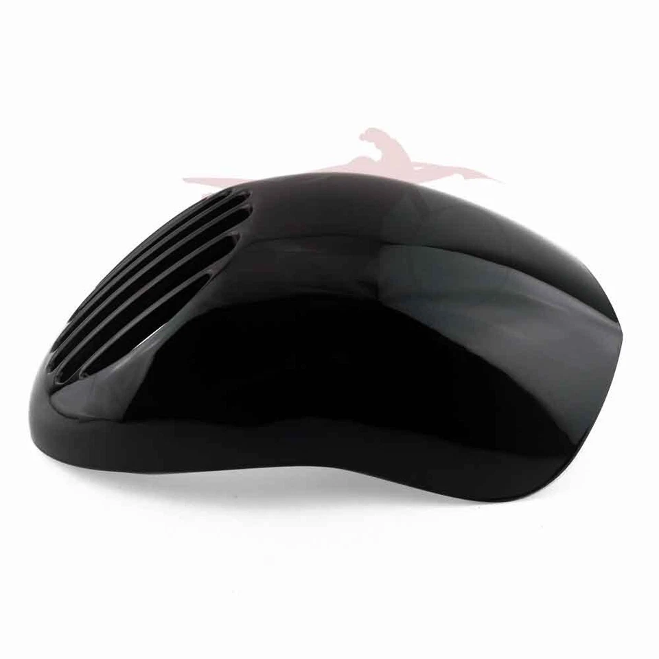 Máscara de visera de carenado de capó de faros negros para Harley Davidson Sportster Dyna Foto 4 de 4