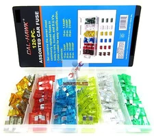 120Pc Blade Fuse Assortment Auto Car Truck Motorcycle FUSES Kit ATO 