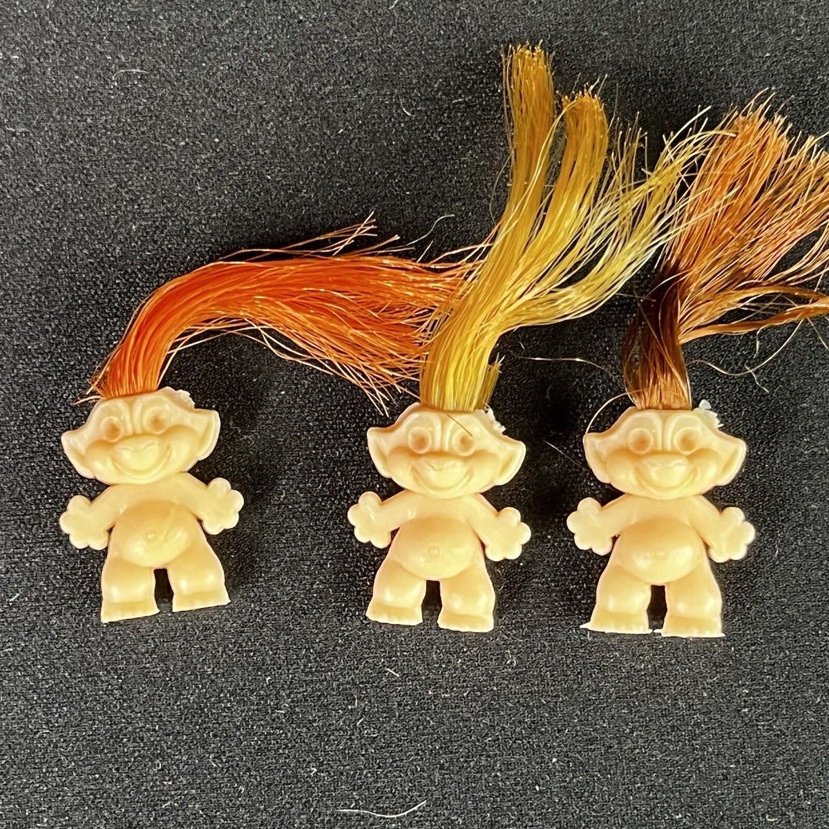 1960s 3 PIECE MINI TROLL DOLL FIGURE LOT BLONDE BROWN HAIR KG