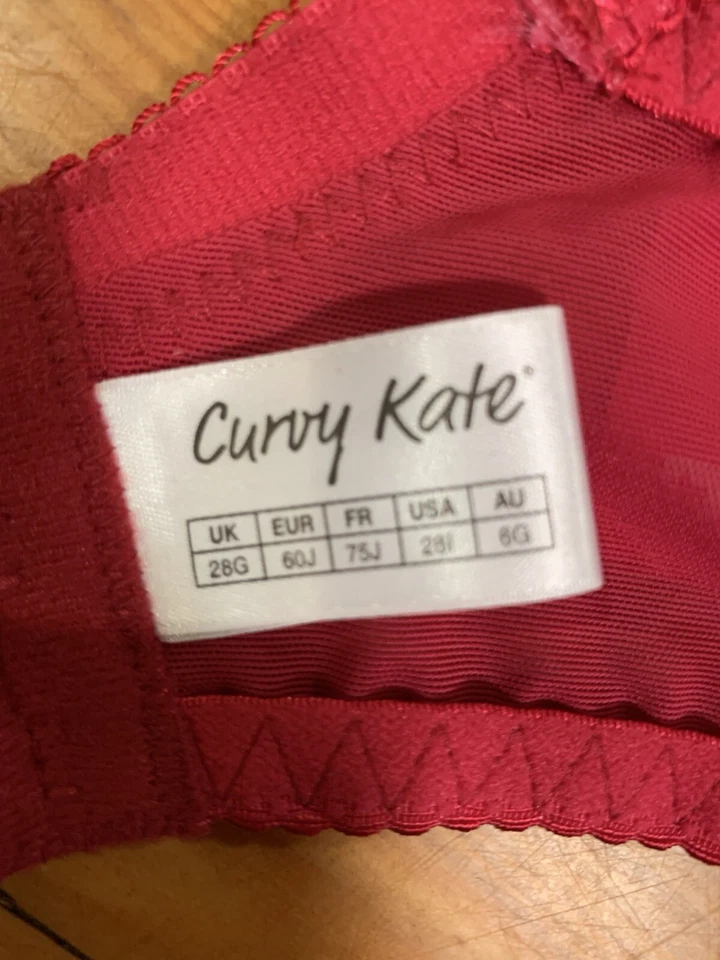 全新 Curvy Kate Princess Balconette 钢圈 Scarlett/Chili 胸罩 美国 28I 英国 28G — 第 4/4 张图片