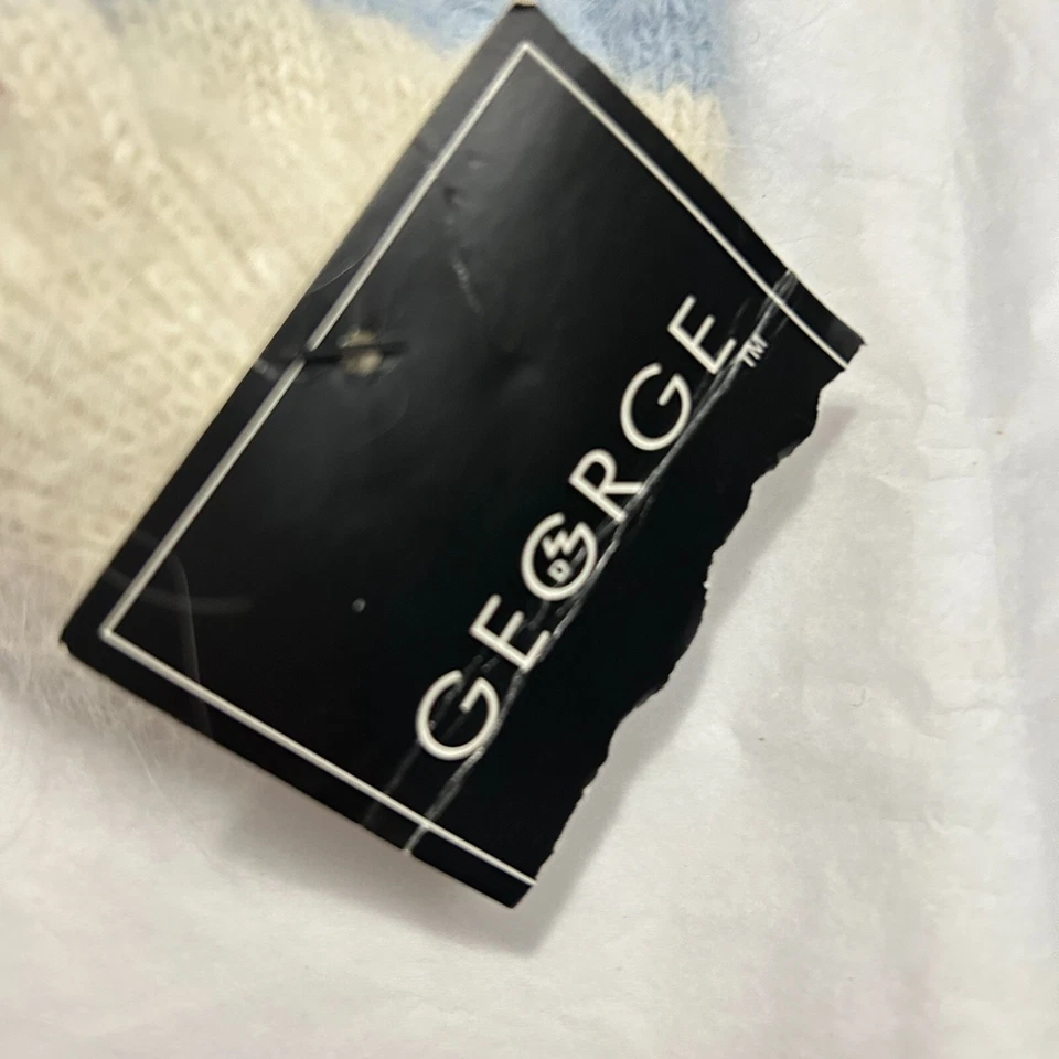 George Angora rabbit Hair wool Beanie Multi Lilac Stripe Girls size 4~5T hat - Image 3 of 4