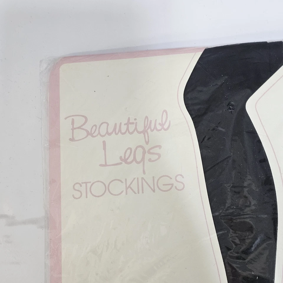 VTG Fredericks of Hollywood M Black All Over Dots Thigh High Lace Top Stockings - Image 4 of 4