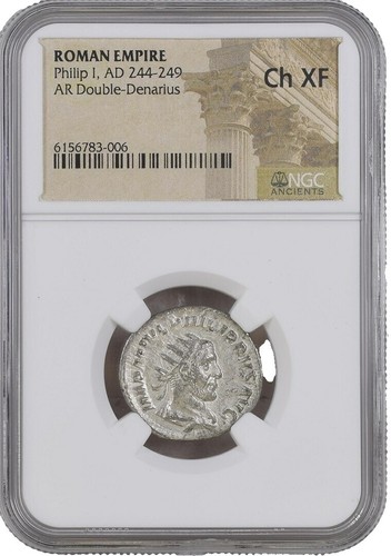 ローマ帝国 サロニヌス AD 258-260 BIダブルデナリウス AU 258-260 AD Saloninus BI Double Denarius Issue as Caesar NGC XF EF