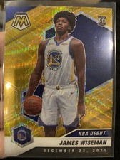 2020-21 Panini Mosaic James Wiseman #266 Asia Tmall Gold Wave Prizm Rookie 🔥🏀