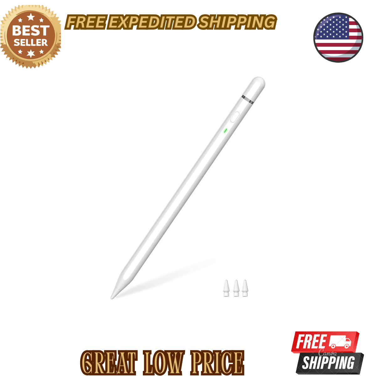 1st Gen Apple Pencil Fast Charging Stylus for iPad 2018-2023 Models