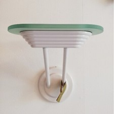 MASCIA LAMPADA PARETE APPLIQUE MONTATURA BIANCO LUCIDO VETRO SABBIATO CIL
