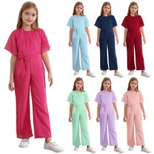 Kids Girls Bodysuit Reception Rompers Two-Layer Overalls Fashion Leotard Casual