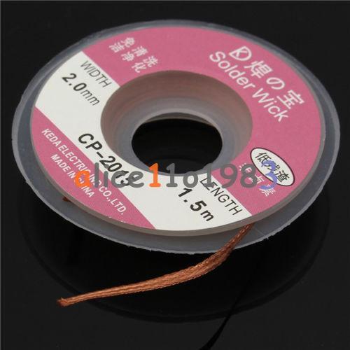 5 Fuß/1,5 m 2 mm Entlötlitze Lötentferner Docht Kabel Reparatur Werkzeug CP-2015 - Bild 3 von 5