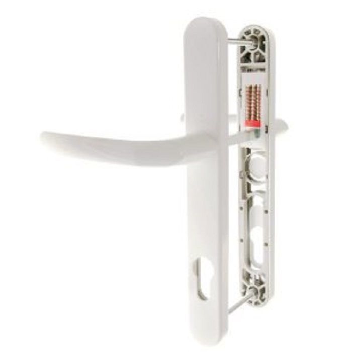 Serrure Porte D'entrée Hoppe Birmingham Paire De Poignées Noires 92 PZ Ou 92 Mm à Levier à Ressort UPVC PVC Fixations Centre à Centre 122 Mm Plaque Pvc