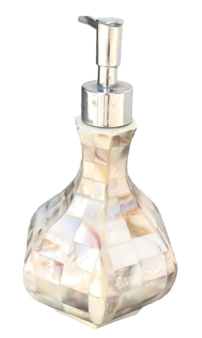 Creative Scents Milano Soap Lotion Dispenser Mother of Pearl ML-76075 Handmade