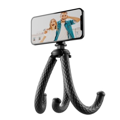 Magnetic Plate Super Flexible Phone Tripod for iPhone / Samsung / Google