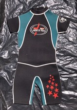 American Wave Green Black Youth Unisex Short Wetsuit Youth J-1 Size 6