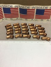 Copper Sweat 45 Angle Coupling Lot Of 25 Refrigeration / Other 1/2 ID X 1/2 OD