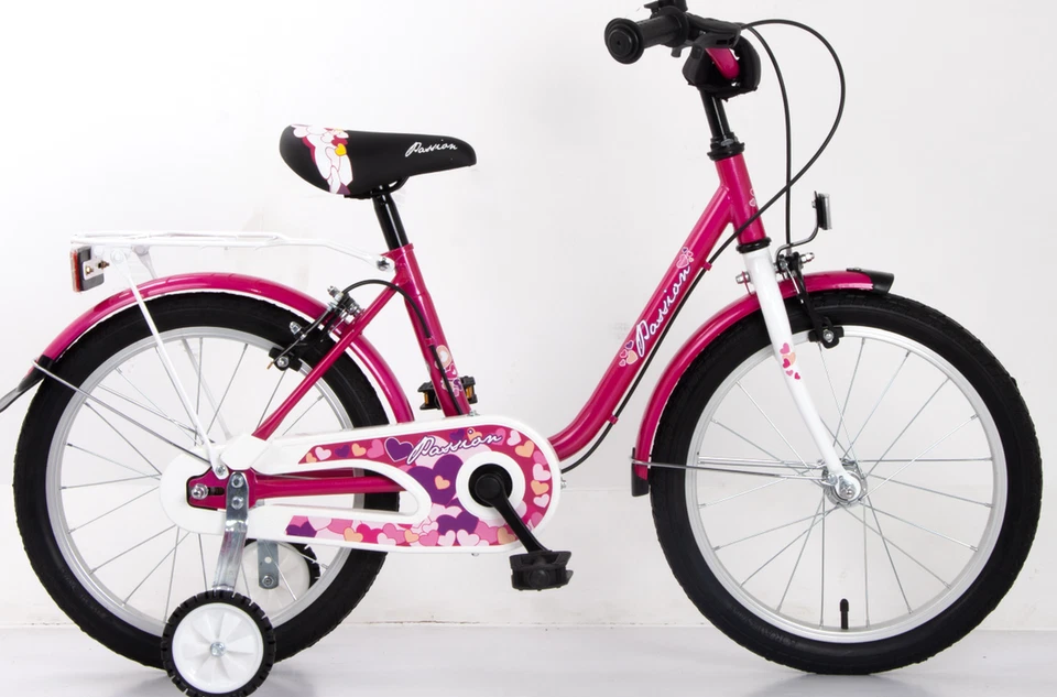 T&Y TRADE 18 Zoll Kinder Mädchen City Fahrrad Bike Rad Kinderfahrrad Mädchenfahrrad Pink