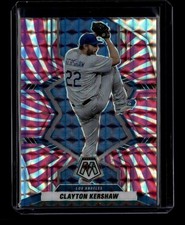 2022 Panini Mosaic Mosaic Pink Swirl Refractor 136 Clayton Kershaw 3/12
