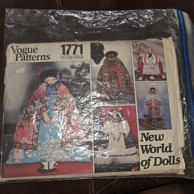 Vogue Patterns 1770 Pattern New World Dolls