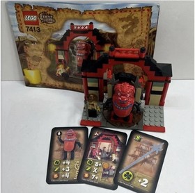 LEGO Adventurers: Orient Expedition Passage of Jun-Chi 7413 w/ Minifigs & Cards