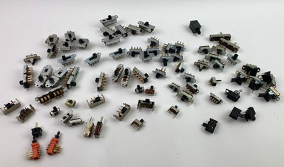 1+lb Lot Vintage Slide Toggle Switches 2 3 4 Position Assorted Types Sizes 